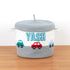Little Cars- Grey Rope Basket With Lid